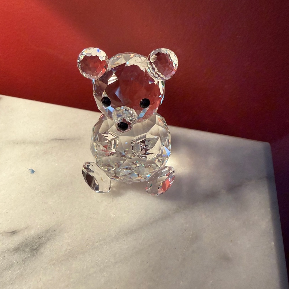 Swarovski Crystal Bear Figurine - Clear and Black - Picture 3 of 7